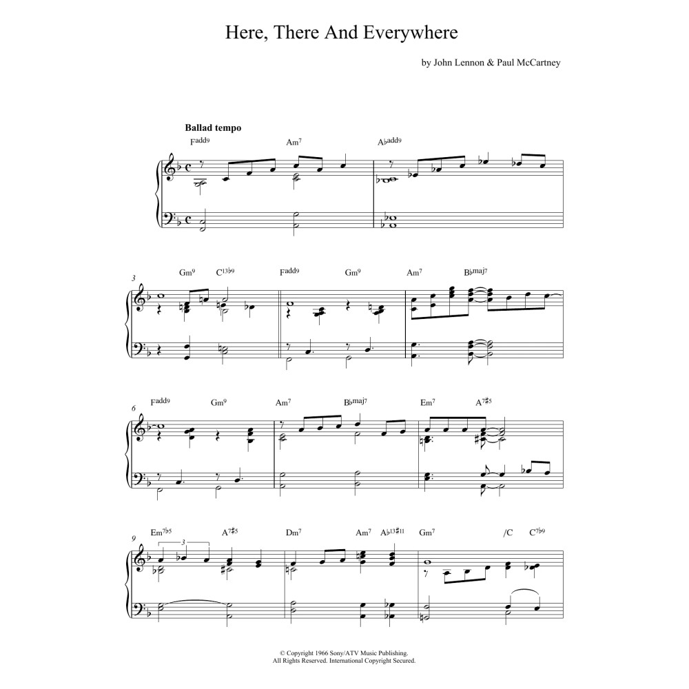 Here, There And Everywhere (jazz version)